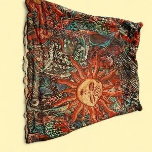 SHEIN Multicolor Sun Print Mini Skirt